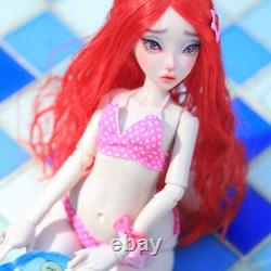 1/4 BJD Doll Girl Resin Ball Joint Body Eyes Faceup Wig Full Set Mermaid Outfits