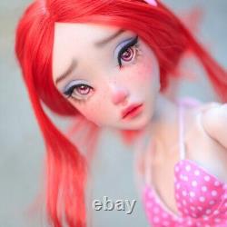 1/4 BJD Doll Girl Resin Ball Joint Body Eyes Faceup Wig Full Set Mermaid Outfits