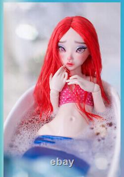 1/4 BJD Doll Girl Resin Ball Joint Body Eyes Faceup Wig Full Set Mermaid Outfits