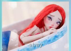 1/4 BJD Doll Girl Resin Ball Joint Body Eyes Faceup Wig Full Set Mermaid Outfits