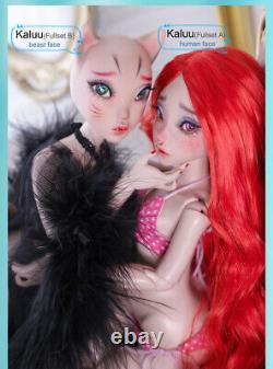 1/4 BJD Doll Girl Resin Ball Joint Body Eyes Faceup Wig Full Set Mermaid Outfits