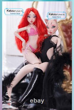 1/4 BJD Doll Girl Resin Ball Joint Body Eyes Faceup Wig Full Set Mermaid Outfits