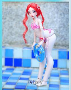 1/4 BJD Doll Girl Resin Ball Joint Body Eyes Faceup Wig Full Set Mermaid Outfits