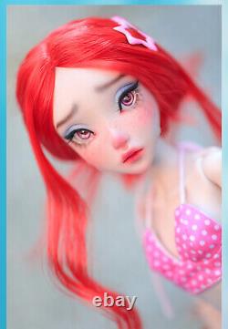 1/4 BJD Doll Girl Resin Ball Joint Body Eyes Faceup Wig Full Set Mermaid Outfits