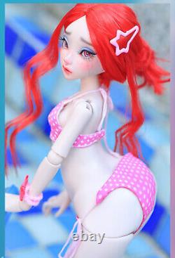 1/4 BJD Doll Girl Resin Ball Joint Body Eyes Faceup Wig Full Set Mermaid Outfits