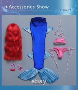 1/4 BJD Doll Girl Resin Ball Joint Body Eyes Faceup Wig Full Set Mermaid Outfits