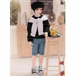 1/4 BJD Doll Handsome Boy Male Body Ball Jointed Dolls Eyes Face Makeup Hair SET