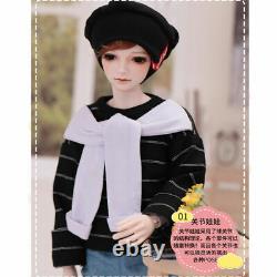 1/4 BJD Doll Handsome Boy Male Body Ball Jointed Dolls Eyes Face Makeup Hair SET