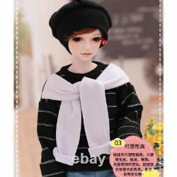 1/4 BJD Doll Handsome Boy Male Body Ball Jointed Dolls Eyes Face Makeup Hair SET
