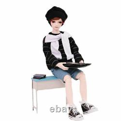 1/4 BJD Doll Handsome Boy Male Body Ball Jointed Dolls Eyes Face Makeup Hair SET