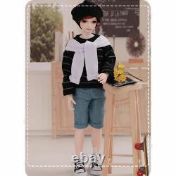 1/4 BJD Doll Handsome Boy Male Body Ball Jointed Dolls Eyes Face Makeup Hair SET