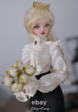 1/4 BJD Doll Resin French Style Outfits Girl Female Full Set Face Up Hair Gifts