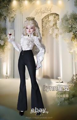 1/4 BJD Doll Resin French Style Outfits Girl Female Full Set Face Up Hair Gifts