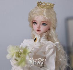 1/4 BJD Doll Resin French Style Outfits Girl Female Full Set Face Up Hair Gifts