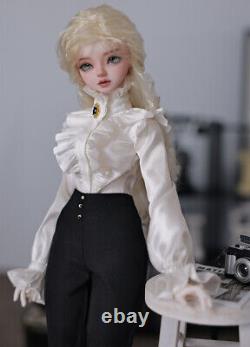 1/4 BJD Doll Resin French Style Outfits Girl Female Full Set Face Up Hair Gifts