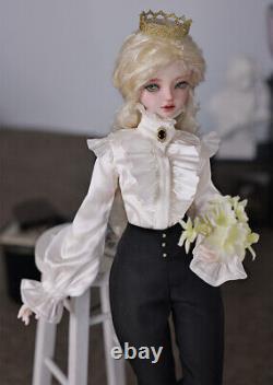 1/4 BJD Doll Resin French Style Outfits Girl Female Full Set Face Up Hair Gifts