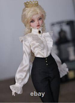 1/4 BJD Doll Resin French Style Outfits Girl Female Full Set Face Up Hair Gifts