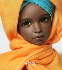 1/4 BJD Doll SD Girl Brown Skin Free Face Make UP Eyes Resin Toy Women Girl Gift