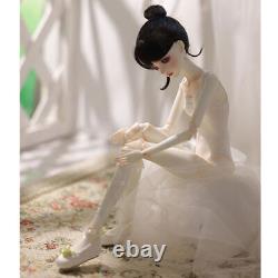 1/4 BJD Doll SD Resin Joint Ballet Dancer Eyes Wigs Clothes FULL SET Face Makeup