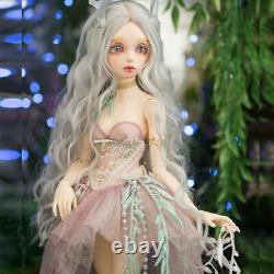 1/4 BJD Dolls Ball Jointed Girl Eyes Makeup Wig Clothes Bare Body/Full Set Gift