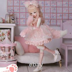 1/4 BJD Dolls Resin Female Bare Ball Jointed Body Eyes Face Makeup Kid Girl Gift