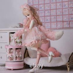 1/4 BJD Dolls Resin Female Bare Ball Jointed Body Eyes Face Makeup Kid Girl Gift
