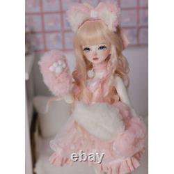 1/4 BJD Dolls Resin Female Bare Ball Jointed Body Eyes Face Makeup Kid Girl Gift