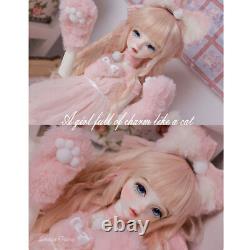 1/4 BJD Dolls Resin Female Bare Ball Jointed Body Eyes Face Makeup Kid Girl Gift