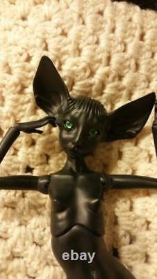 1/4 bjd doll ball jointed dolls black cat free eyes without any makeup
