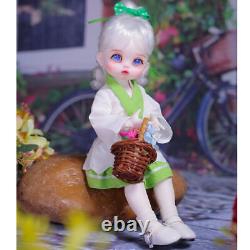 1/6 FULL SET Girl BJD Doll Resin Jointed Dolls Cartoon Eyes Face Make up Clothes