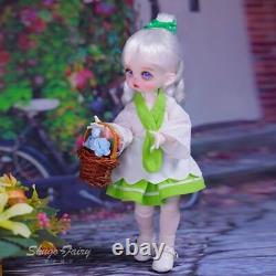 1/6 FULL SET Girl BJD Doll Resin Jointed Dolls Cartoon Eyes Face Make up Clothes