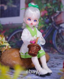 1/6 FULL SET Girl BJD Doll Resin Jointed Dolls Cartoon Eyes Face Make up Clothes