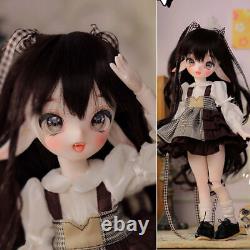 1/6 Resin BJD Doll Kids GIFT Handmade Ball Joint Girl Eyes Hair Full Set Clothes