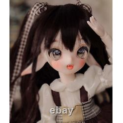 1/6 Resin BJD Doll Kids GIFT Handmade Ball Joint Girl Eyes Hair Full Set Clothes