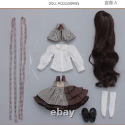 1/6 Resin BJD Doll Kids GIFT Handmade Ball Joint Girl Eyes Hair Full Set Clothes