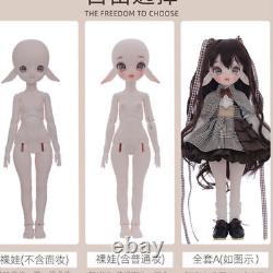 1/6 Resin BJD Doll Kids GIFT Handmade Ball Joint Girl Eyes Hair Full Set Clothes