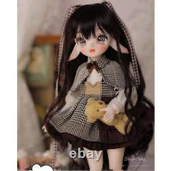 1/6 Resin BJD Doll Kids GIFT Handmade Ball Joint Girl Eyes Hair Full Set Clothes