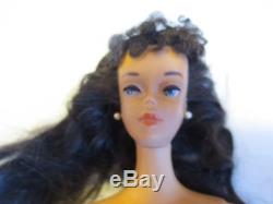 #1 Barbie Doll # 850 BRUNETTE WITH Original T. M. BOX and Stand