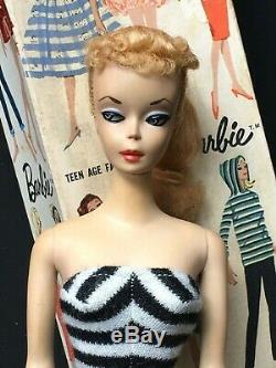 # 1 One Ponytail vintage Barbie 1959 w box Orig. Top Knot Orig face paint