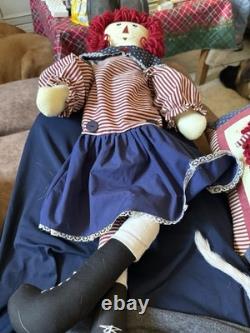 2001 30 Raggedy Ann Stuffed Doll and Pillow Rag Doll