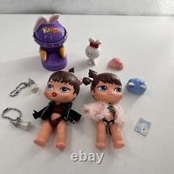 2005 MGA Entertainment Bratz Babyz Doll Twins Phoebe Roxxi Beauty Shop Pet Bunny