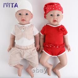 20'' Adorable Big Boy&Girl Full Silicone Doll Reborn Baby Lifelike Newborn Doll