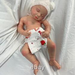 20 Asleep Rebirth Doll Loulou Floppy Lifelike Full Silicone Newborn Baby Girl