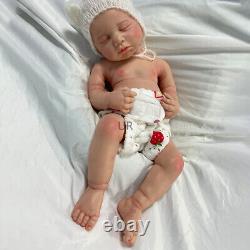 20 Asleep Rebirth Doll Loulou Floppy Lifelike Full Silicone Newborn Baby Girl