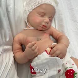 20 Asleep Rebirth Doll Loulou Floppy Lifelike Full Silicone Newborn Baby Girl