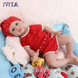 20'' Big Baby Blue Eyes Girl Doll Full Body Silicone Reborn Baby Doll Prematur