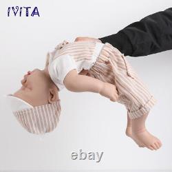 20'' IVITA Silicone Boy Eyes Closed Silicone Reborn Doll Can take a pacifier