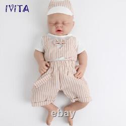 20'' IVITA Silicone Boy Eyes Closed Silicone Reborn Doll Can take a pacifier