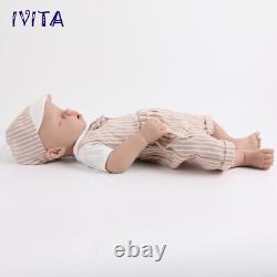 20'' IVITA Silicone Boy Eyes Closed Silicone Reborn Doll Can take a pacifier