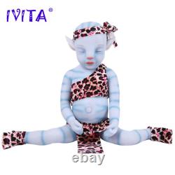 20 Sleeping Avatar Blue and Pink Color Lifelike Full Silicone Floppy Twins Doll